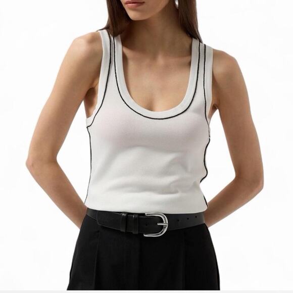 Zara Tops - Zara Black & White Tank Top Size Medium New with Tags